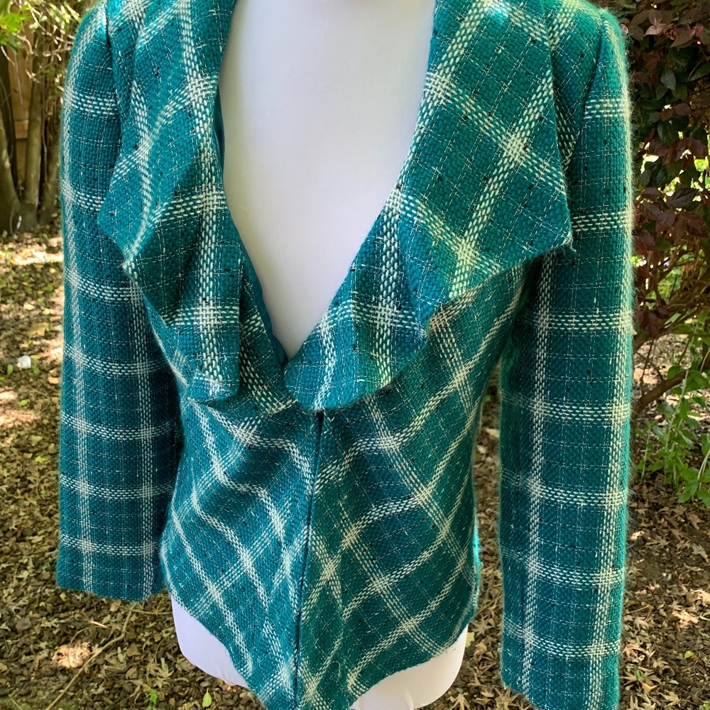 Additions by Chico Teal Blue Tweed Blazer